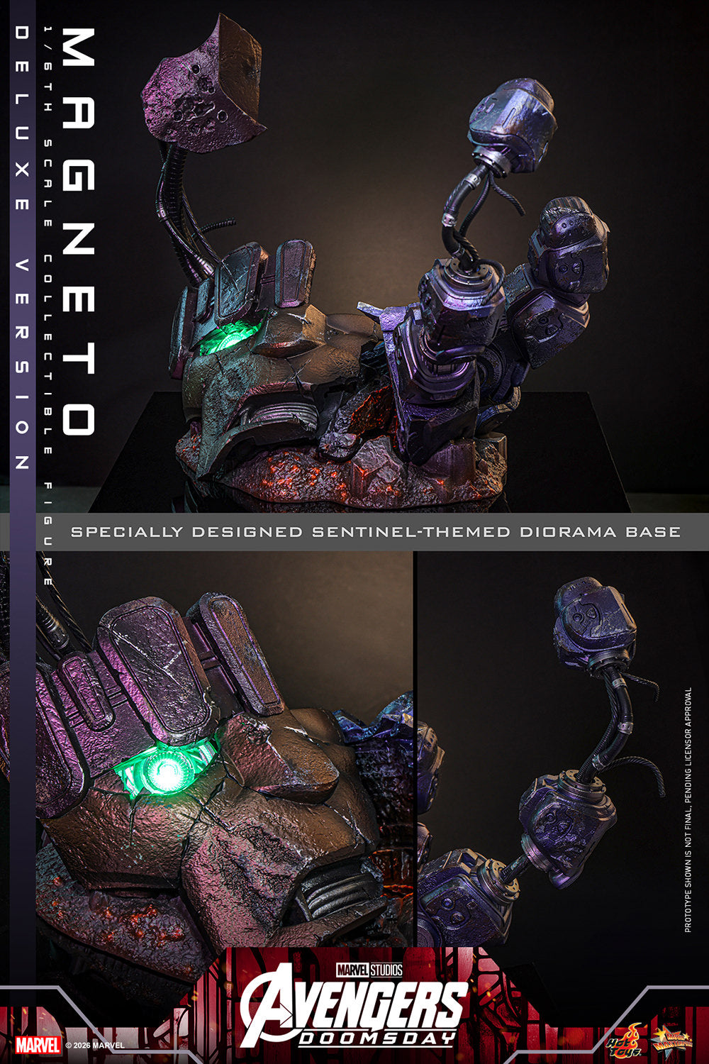 Hot Toys Magneto Avengers Doomsday Deluxe 1/6 scale figure — Sentinel diorama base