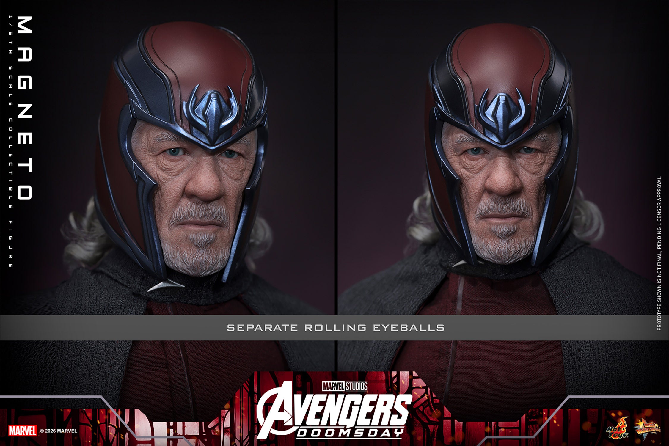 Hot Toys Magneto Avengers Doomsday 1/6 scale figure — full accessory set