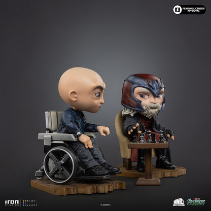 Iron Studios Professor X & Magneto Avengers: Doomsday MiniCo statue - unpainted prototype detail view 3