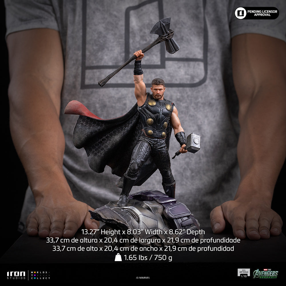 Iron Studios Thor Avengers: Doomsday BDS Art Scale 1/10 statue - scale size comparison with ruler